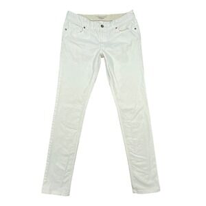 Lands End White Authentic Fit Canvas Denim Jeans Womens Size 29